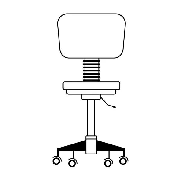 Bureaustoel pictogram, plat ontwerp — Stockvector