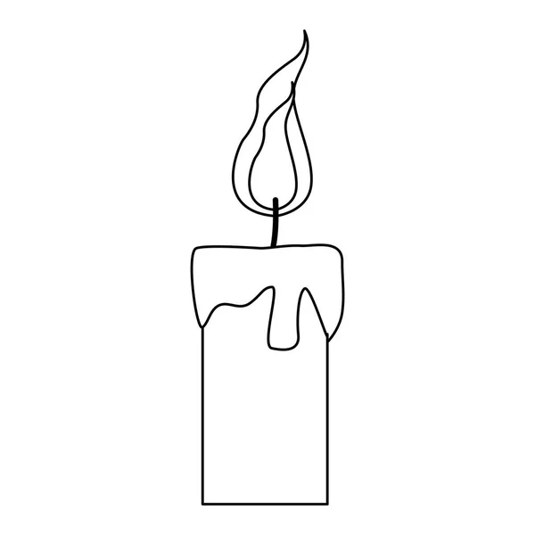 Candle icon, flat design — 스톡 벡터