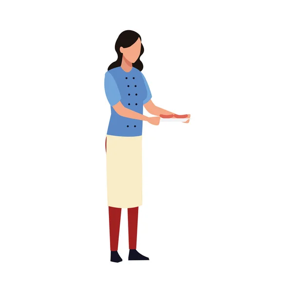Avatar woman icon, flat design — 스톡 벡터
