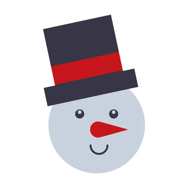 Веселий різдвяний сніговик милий персонаж — стоковий вектор