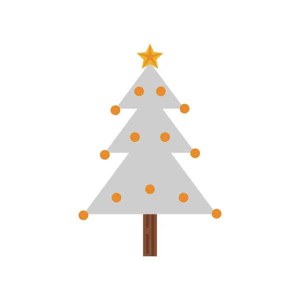 Frohe Weihnachten Tannenbaum-Symbol — Stockvektor