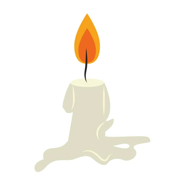 Candle light fire flame cartoon — 스톡 벡터