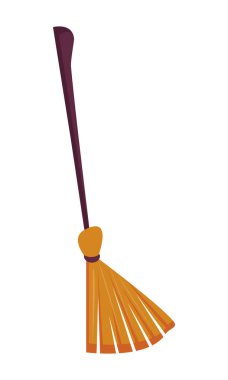 Cadılar Bayramı cadı süpürgesi izole edilmiş simgesi