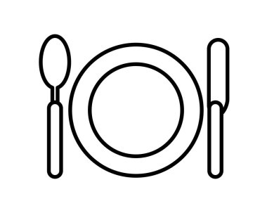 Kaşık ve bıçaklı tabak.