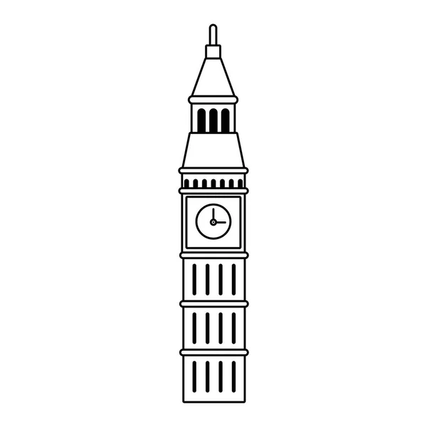 Big ben icona immagine, design piatto — Vettoriale Stock