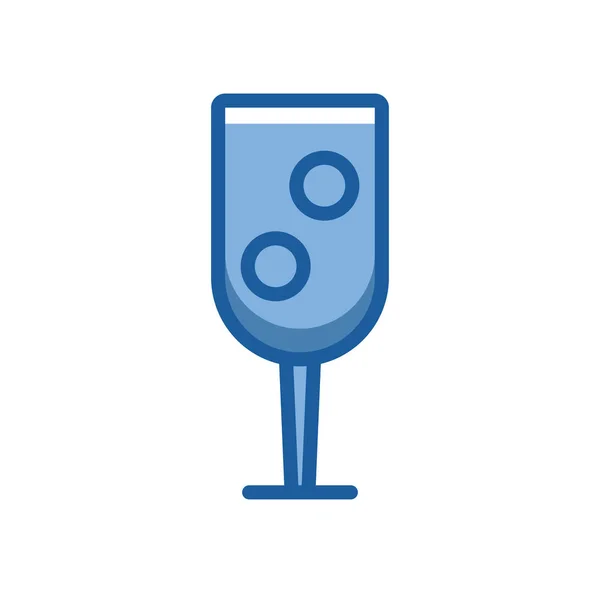 Champagne cups drink isolated icon — Stock Vector