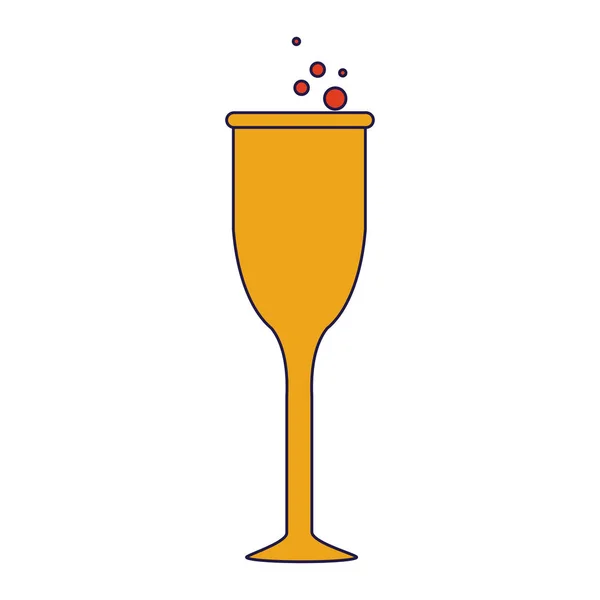 Champanhe copo celebração copo desenhos animados — Vetor de Stock