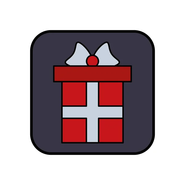 Boldog Karácsonyt ajándék ikon — Stock Vector