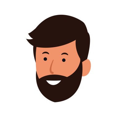 Sakallı mutlu adam.