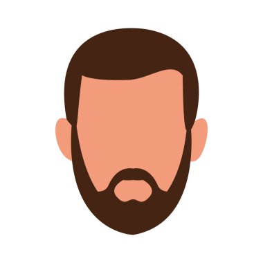 Düz dizaynlı, sakallı adam