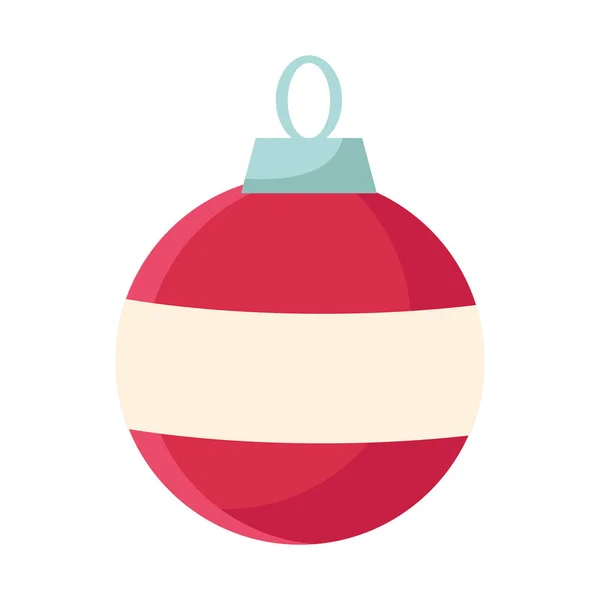 Weihnachtskugel Ornament Symbol, bunte flache Design — Stockvektor