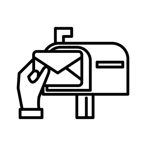 Briefumschlag mit Postfach — Stockvektor