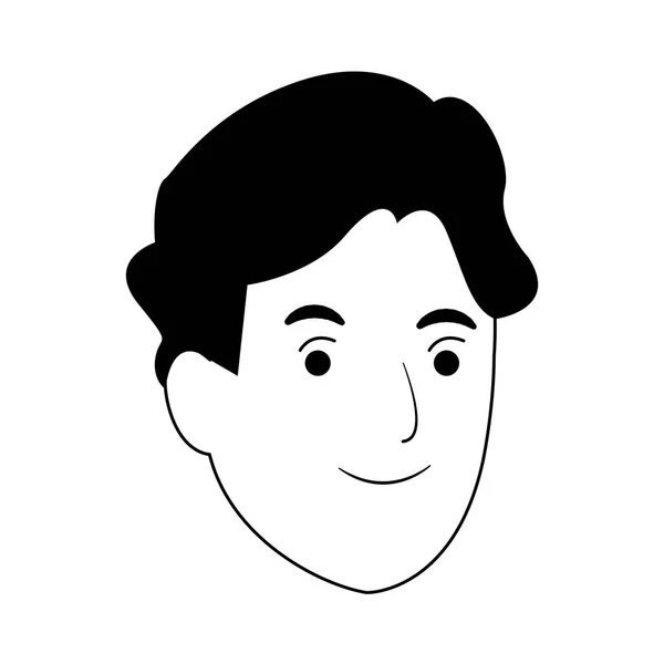 Kreslený muž ikona, plochý design — Stockový vektor