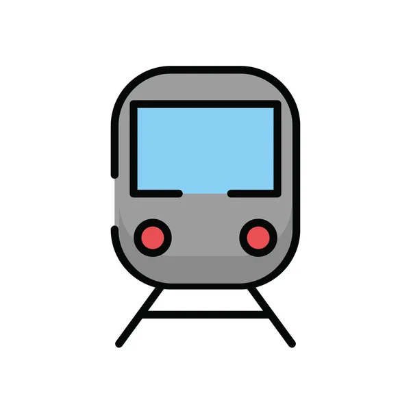 Ізольована іконка транспортного засобу метро — стоковий вектор
