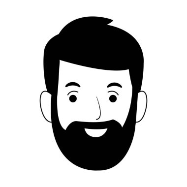 Sakallı mutlu adam.