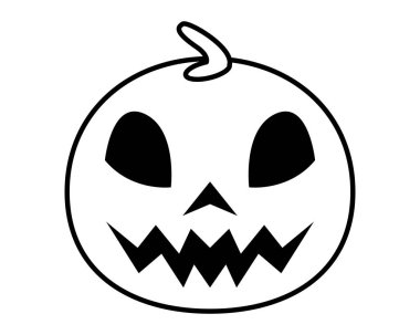 Cadılar bayramı balkabağı ve yüz simgesi