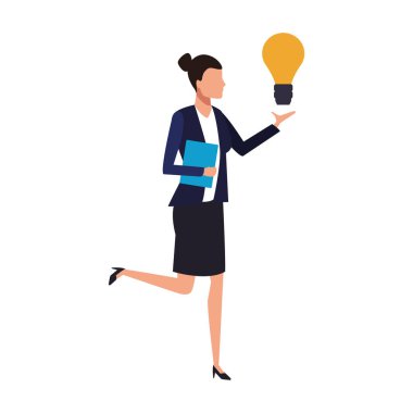 Büyük ampullü Avatar iş kadını