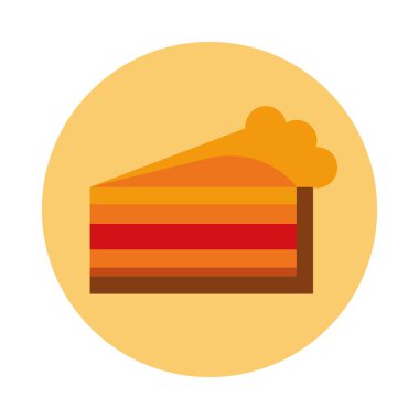 lezzetli tatlı pasta porsiyon simgesi