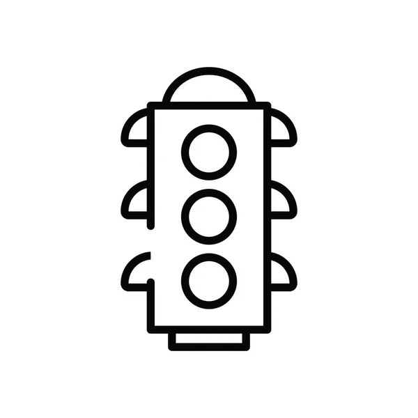Semáforo semáforo icono aislado — Archivo Imágenes Vectoriales