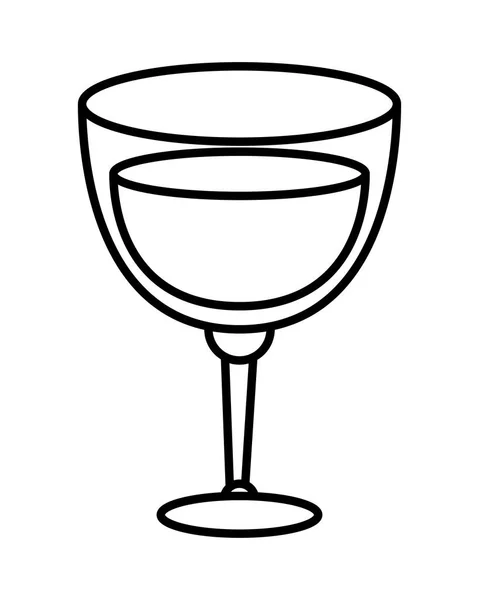 Copa de vino bebida icono aislado — Vector de stock