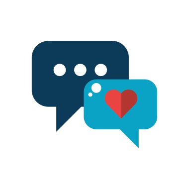 Kalp ikonuyla Sevgililer Günü konuşma balonu kutlu olsun.