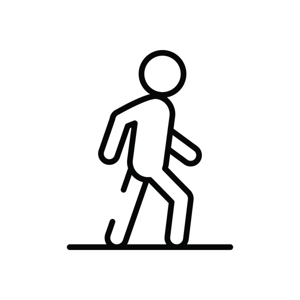 Pedestrian silhouette walker isolated icon — Stock Vector