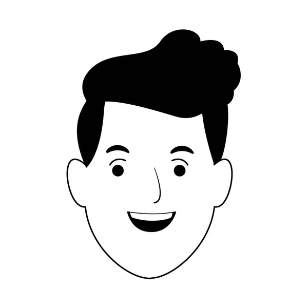 Cartoon young man icon image — Stock Vector