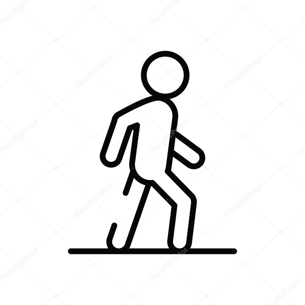 pedestrian silhouette walker isolated icon