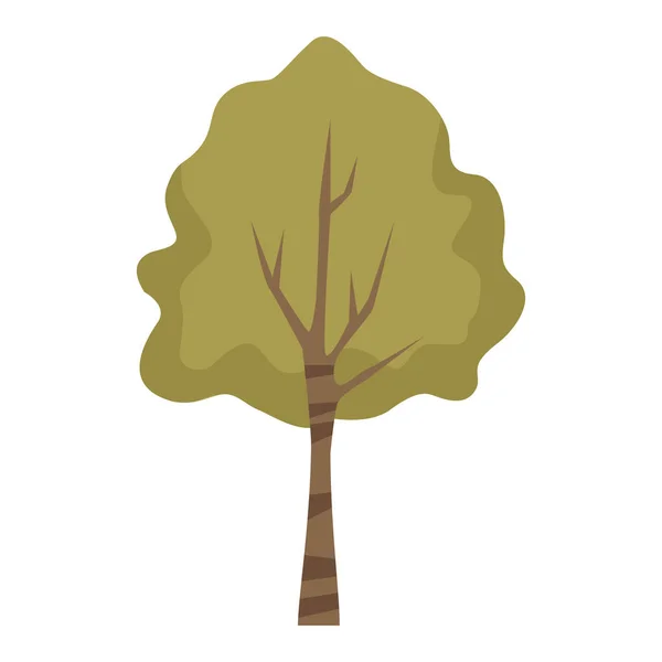 Tall tree icon image, flat design — 스톡 벡터