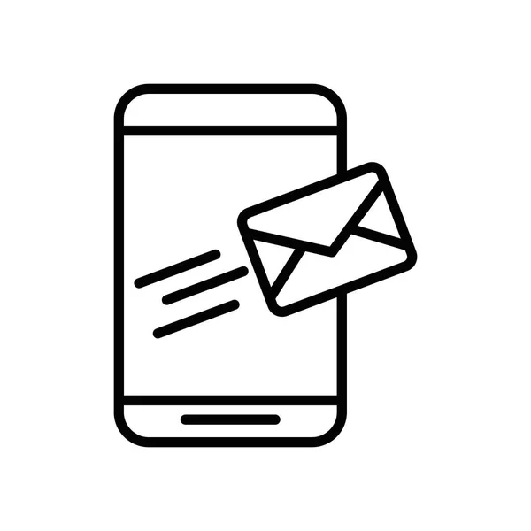 Smartphone mit Umschlag-E-Mail-Postdienst — Stockvektor