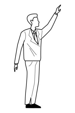 Siyah beyaz kollu, yönetici bir işadamı.