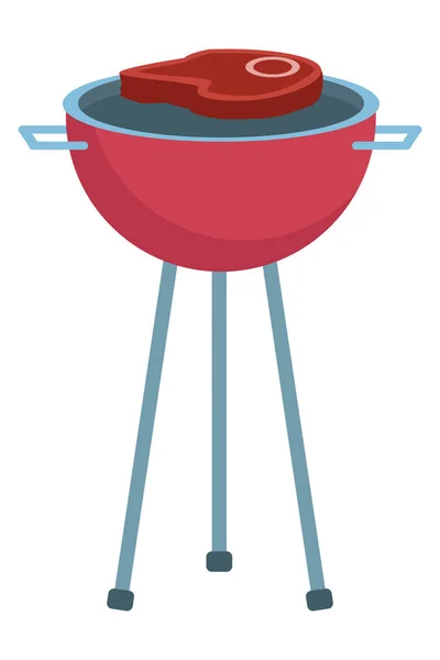 Délicieux steak de viande au four grill — Image vectorielle