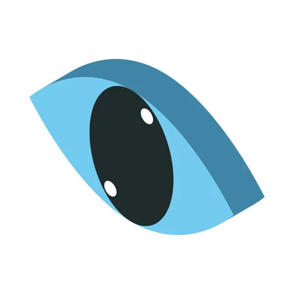 Tampilan mata ikon terisolasi keamanan - Stok Vektor