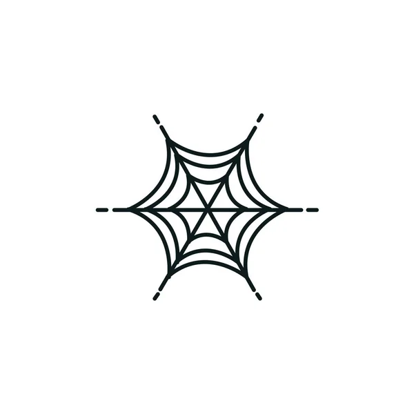Halloween spiderweb ícone de estilo plano — Vetor de Stock