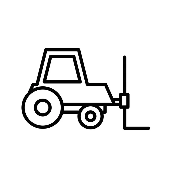 Vorkheftruck voertuig service geïsoleerd pictogram — Stockvector