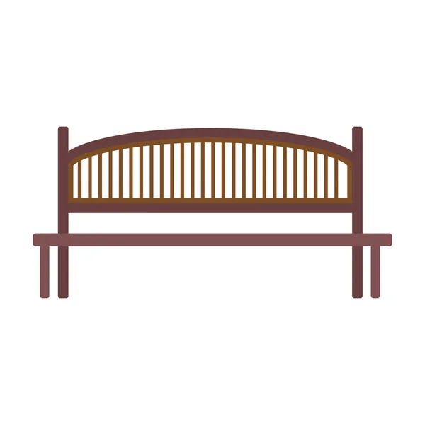 Park bench icon, flat design — 스톡 벡터