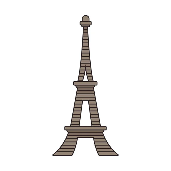 Eyfel kulesi simgesi, düz tasarım — Stok Vektör