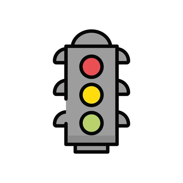 Semáforo semáforo icono aislado — Vector de stock