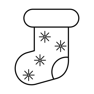 Mutlu noeller çorap dekoratif ikonu