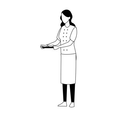 avatar kadın simgesi, düz tasarım