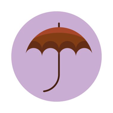 şemsiye koruma aksesuarı izole edilmiş simge