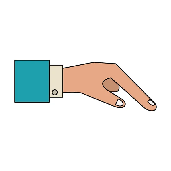 Human hand finger pinting cartoon — 스톡 벡터