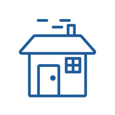 ev cephe bina izole simgesi