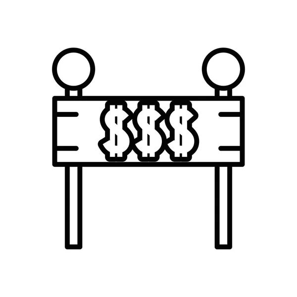 Signal de clôture de construction avec des symboles d'argent — Image vectorielle