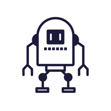 İnsansı robot cyborg izole edilmiş simge