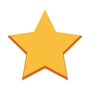 sarı yıldız şekli simgesi, düz dizayn