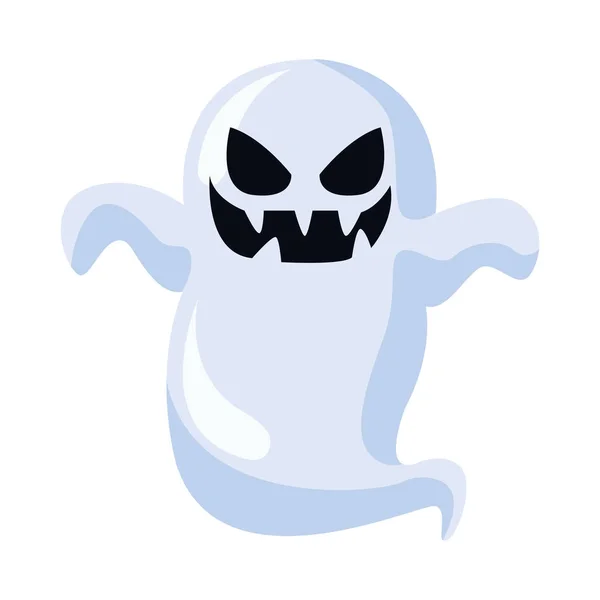 ilustração em vetor de halloween pequena linha de desenho animado fantasma  em fundo branco. 10443971 Vetor no Vecteezy