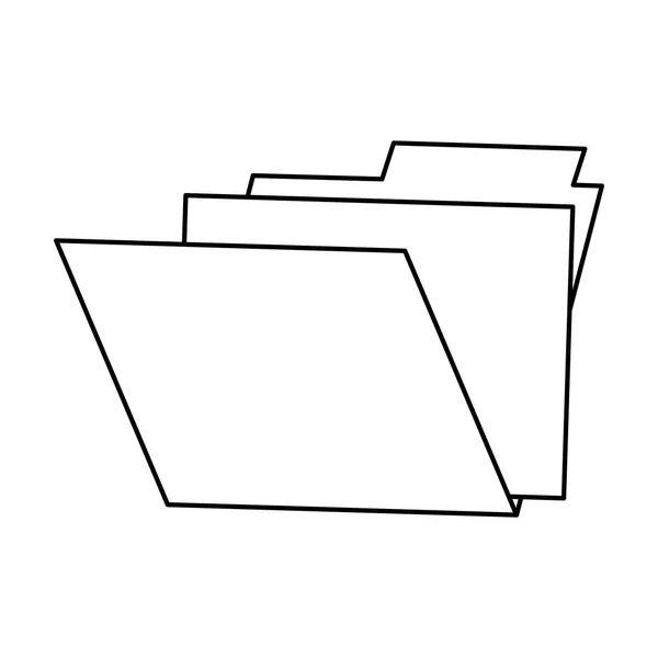 Documents folder cartoon — Stock Vector