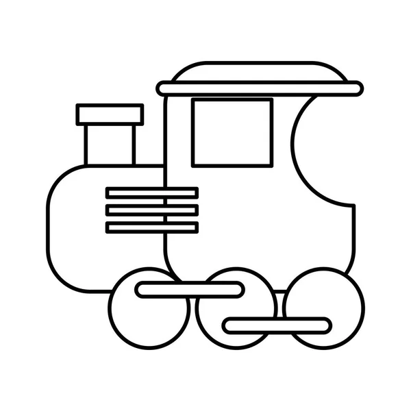 Little train toy isolated icon — 스톡 벡터