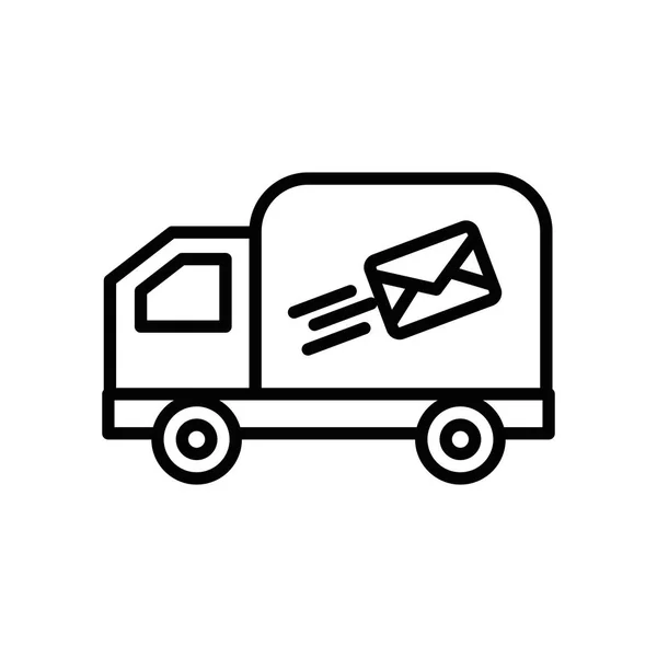 Teherautó borítékpostával postai szolgáltatás — Stock Vector